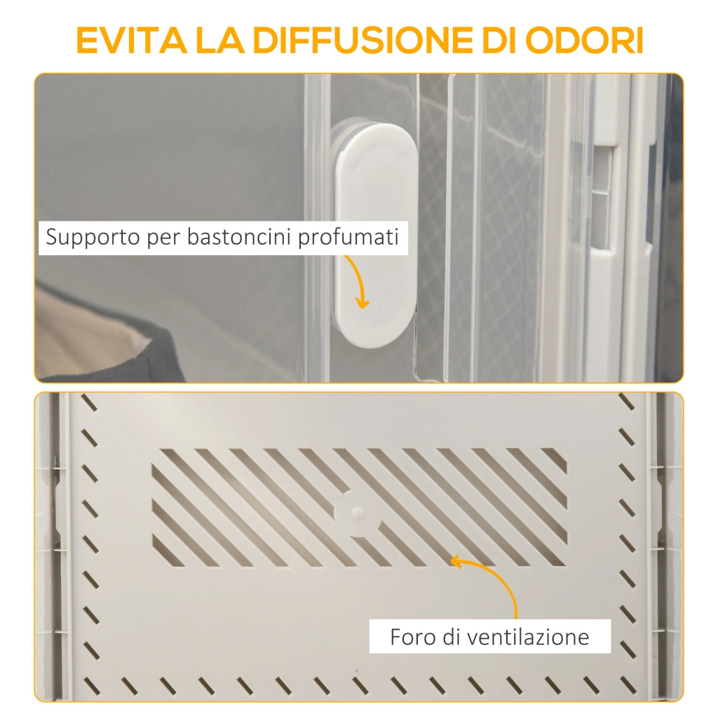 Mobile Scarpiera Modulare Salvaspazio, 18 Cubi 28x36x21 cm in Plastica PP, Bianco