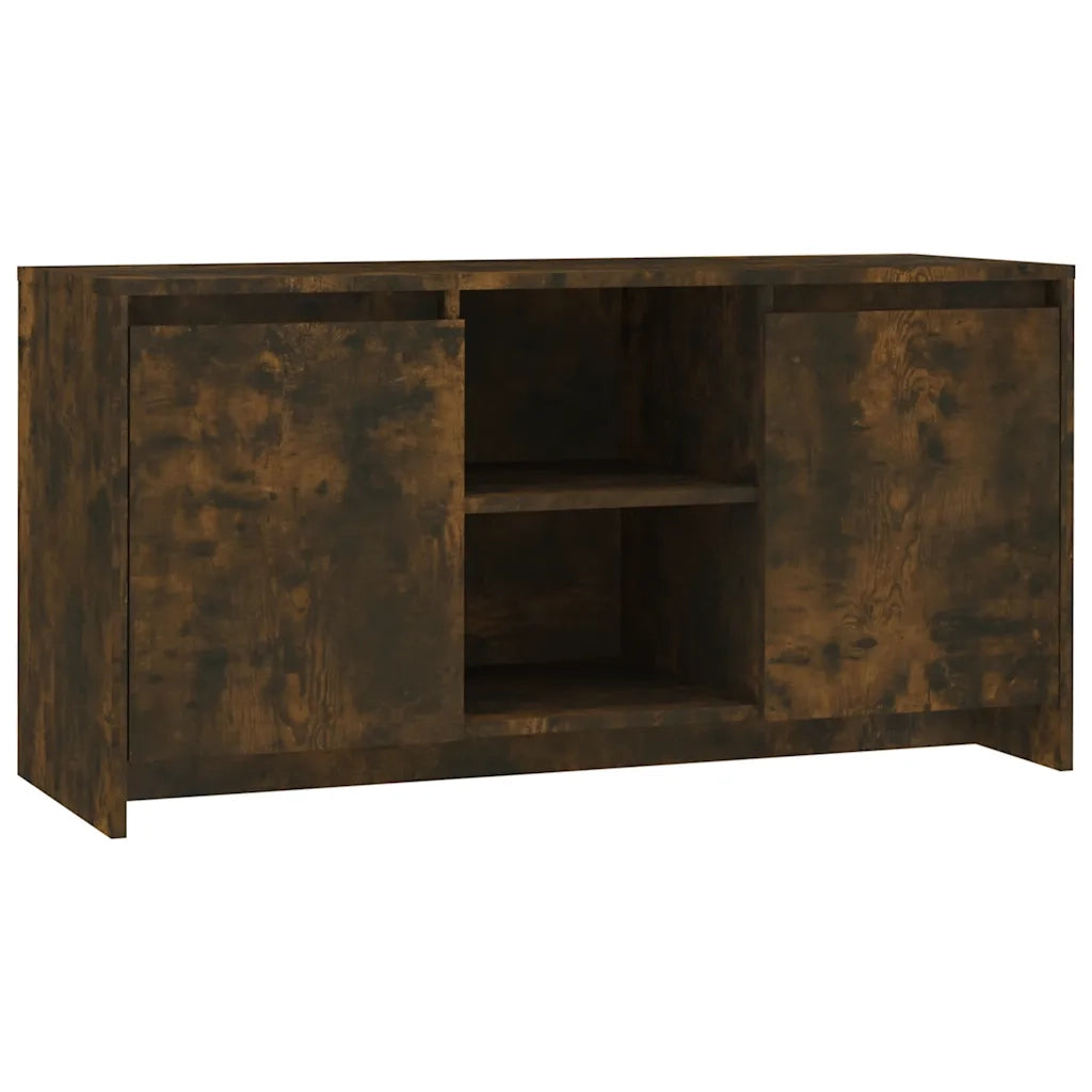 Mobile Porta TV-Credenza TV Rovere Fumo 102x37,5x52,5 cm in Truciolato