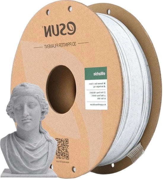 Stampante 3D con Tensore di Temperatura 1,75mm Dimensionale - Precisione +/- 0,05mm - 1KG Bobina - Colore Marbre