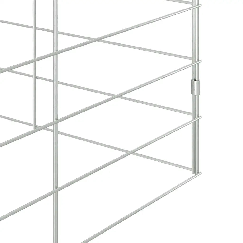 Gabbia per Conigli Argento 400 x 100 x 210 cm Acciaio zincato 42019243