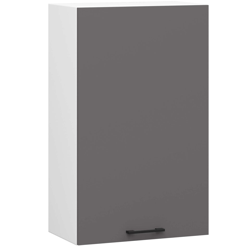 Mobile da cucina pensile sistema AKORD OLIWIA 50 cm H720 Bianco inserto frontale Cemento Grigio Grafite 1 anta 50x30x72 cm