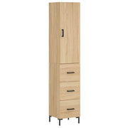 Credenza | Madia | Buffet da pranzo | Armadio da pranzo Rovere Sonoma 34,5x34x180 cm in Legno Multistrato