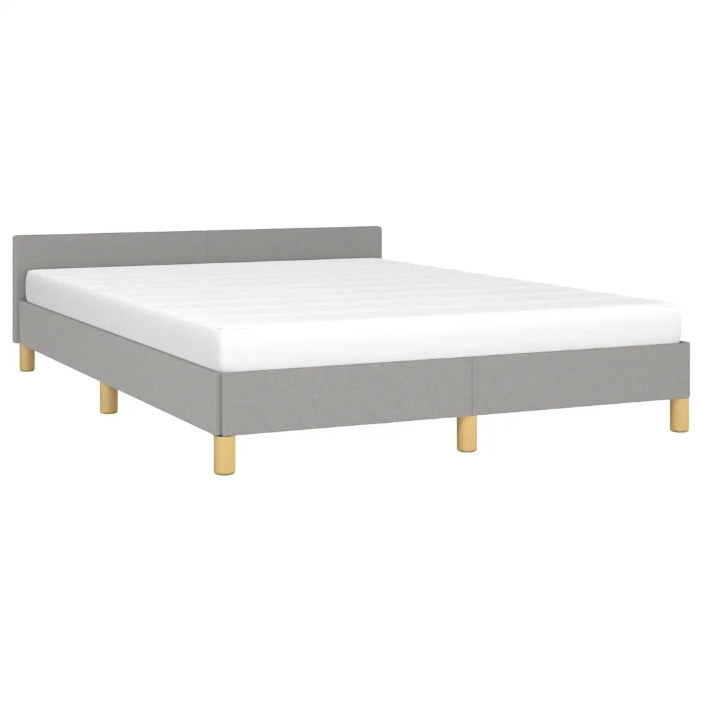 Giroletto senza Materasso-Struttura Letto Grigio Chiaro 140x190 cm Tessuto 347270