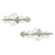 Fermatenda ferro bianco coppia cm26x10h9,5