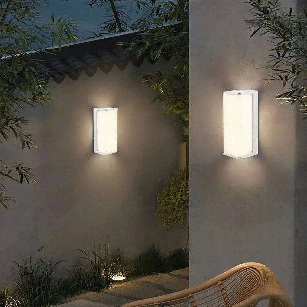 Trade Shop - Applique Led Da Esterno Facciate Giardino Moderno Lampada Da Muro 10w Ip65 643-b - -bianco Naturale      -