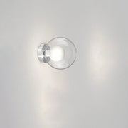 Applique Contemporanea Inside Metallo Cromo Vetro Bianco 1 Luce G9