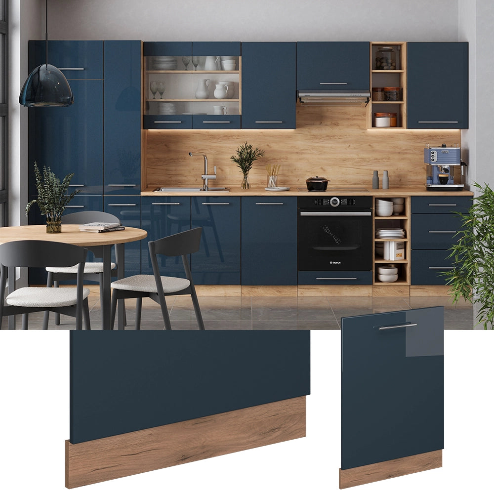 Vicco Pannello frontale della lavastoviglie Blu scuro lucido 60 cm , PL Marmo