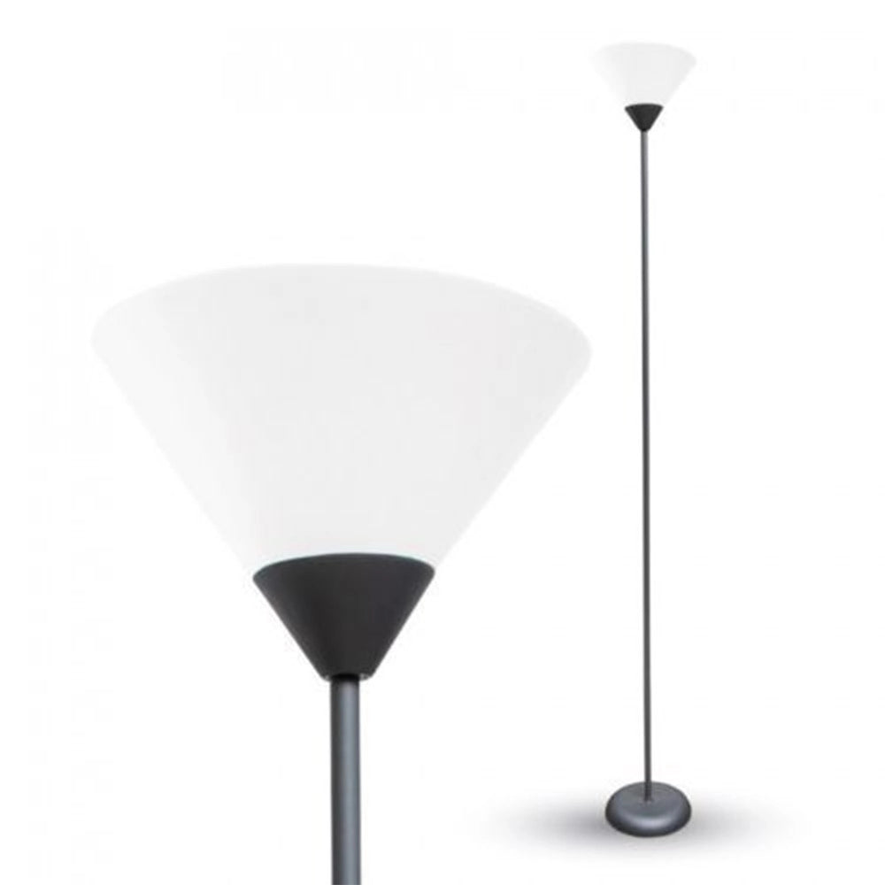 Trade Shop - Lampada Da Terra Piantana In Metallo Con Portalampada Per Lampadine E27 Vt-7500 -