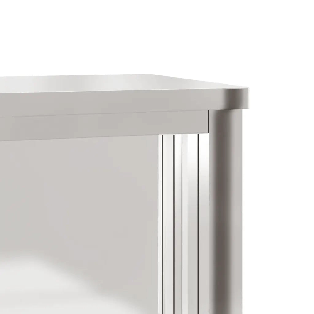 Mobile Cucina da Parete con Ante Scorrevoli in Acciaio Inox 376442