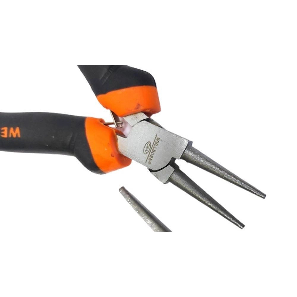 Trade Shop - Set 4pz Mini Pinza Per Fabro Elettricista 115 Mm Acciaio Ergonomica Bricolage -