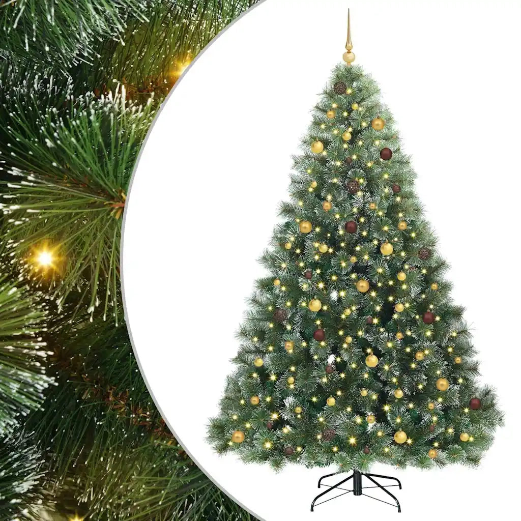 Albero di Natale artificiale con 300 LED Verde 240 cm PE e PVC 3397871