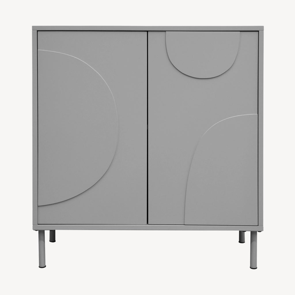 Credenza Holea Comò a 2 Ante 75 x 70 x 34 cm - Grigio [en.casa]