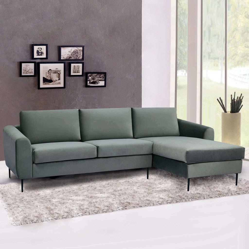 Divano moderno con chaise lounge in Tessuto cm 181x96x84 - RIKI