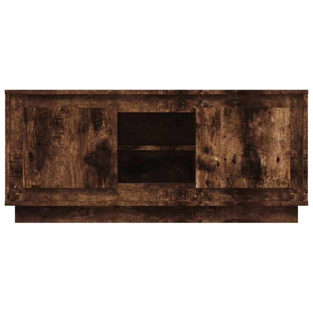 Mobile TV multimediale scaffale TV credenza mobile TV sala da pranzo soggiorno camera da letto rovere affumicato 102 x 35 x 45 cm legno ingegnerizzato marrone 02_0027289