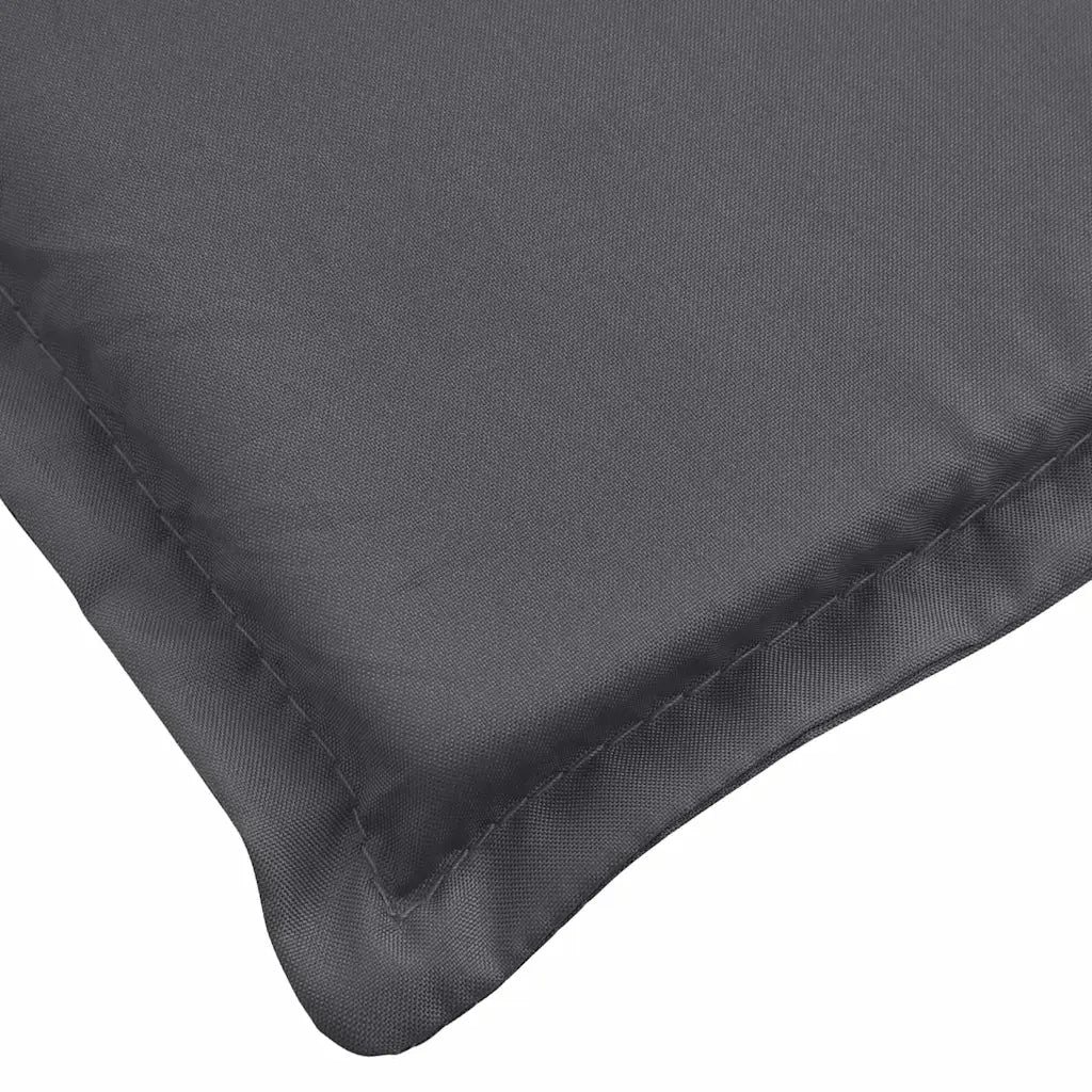 Cuscino per Lettino Antracite 186x58x4 cm in Tessuto Oxford 314158