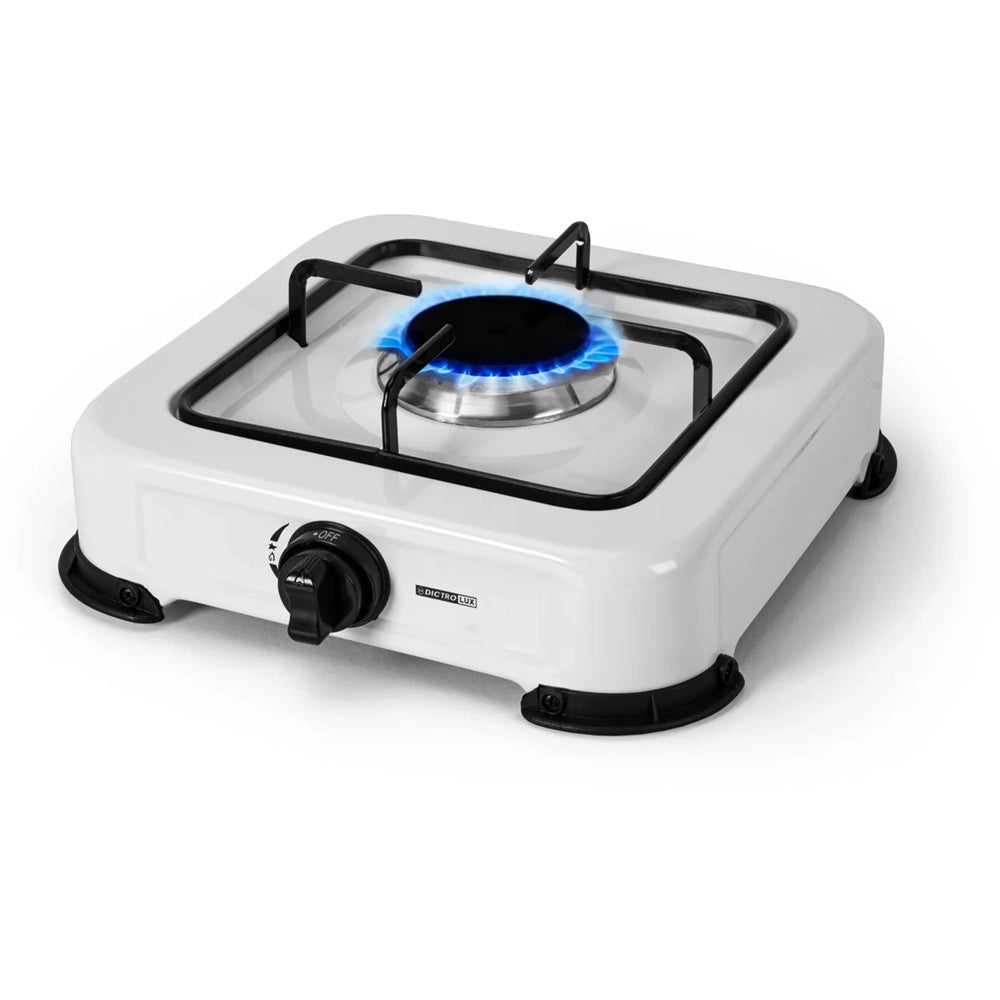 Trade Shop - Fornello A Gas Propano-butano 1 Fuoco 27x27cm Portabile Per Cucinare In Giardino Campeggio -