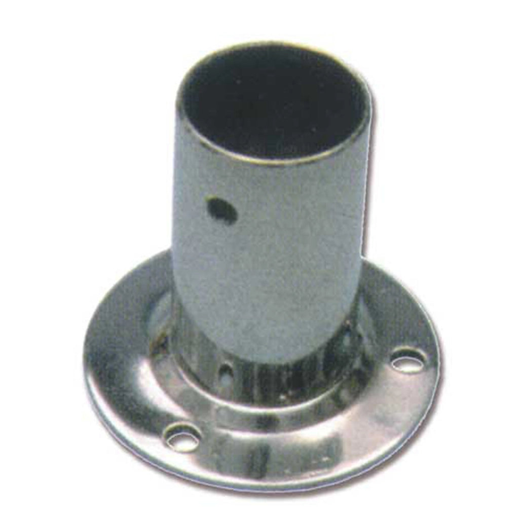 Base diritta tonda mm 22 acciaio inox