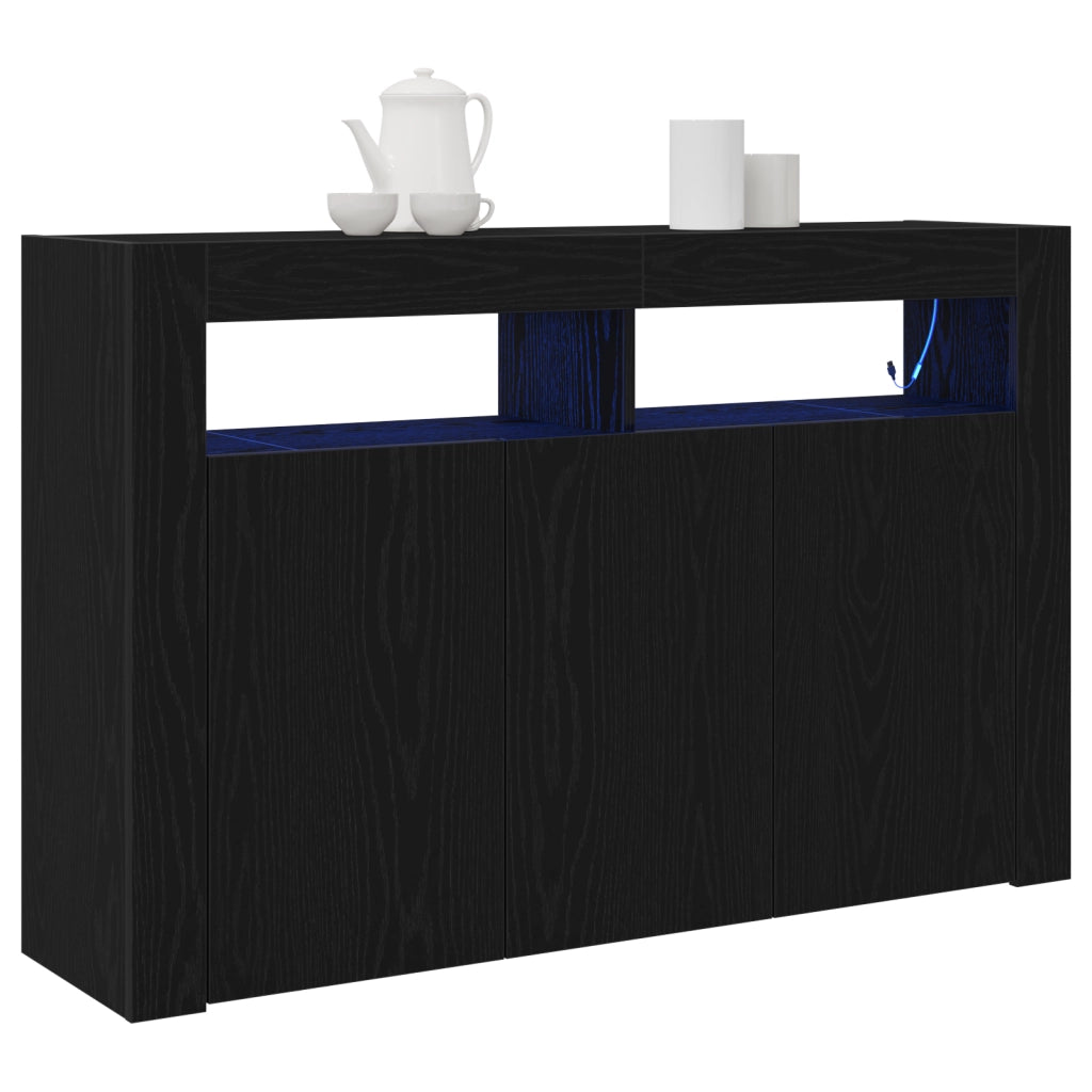 Sideboard Rovere nero Legno ingegnerizzato 116 x 30 x 75 cm