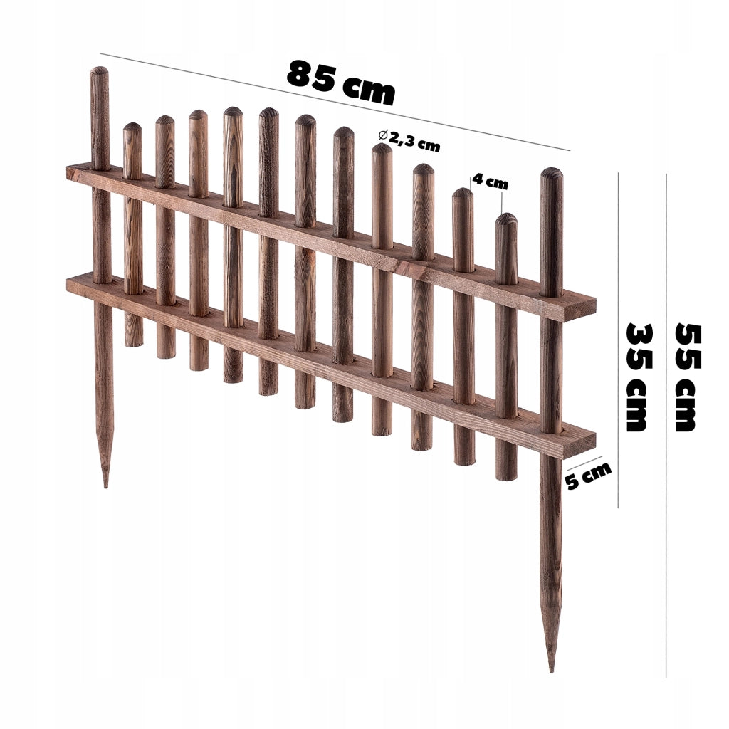 Recinzione da giardino in legno KADAX, bordura per aiuole 85x35 cm, legno di pino