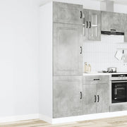 Armadio da Cucina Kalmar Grigio Cemento in Legno Multistrato