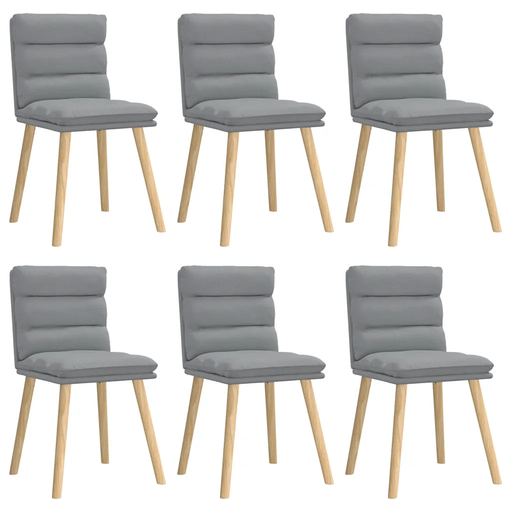 Sedie da Pranzo 6 pz Grigio Chiaro in Tessuto 3315663