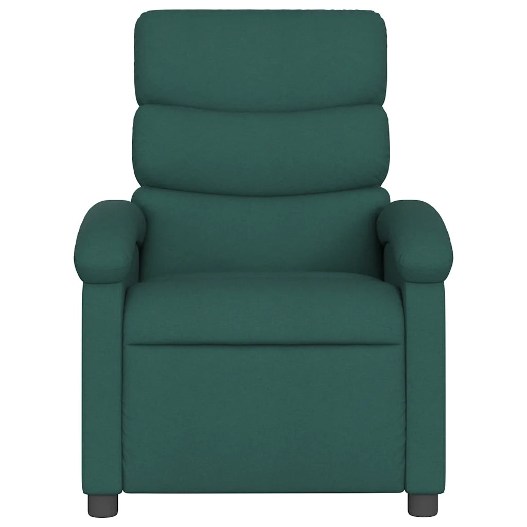 Divano Sedia-Poltrona Massaggiante Reclinabile Elettrica Verde Scuro Tessuto 318135
