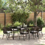 Set da Pranzo per Giardino 7 pcs Marrone 3379357