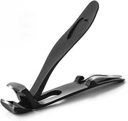 Tagliaunghie ergonomico con Acciaio Lungo e Testa Inclinata per Unghie Spesse - Nero