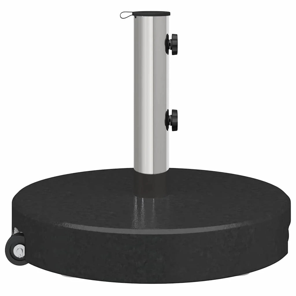 Base per ombrellone da esterno con ruote 45 x 45 x 37,5 cm design moderno granito nero 02_0058509
