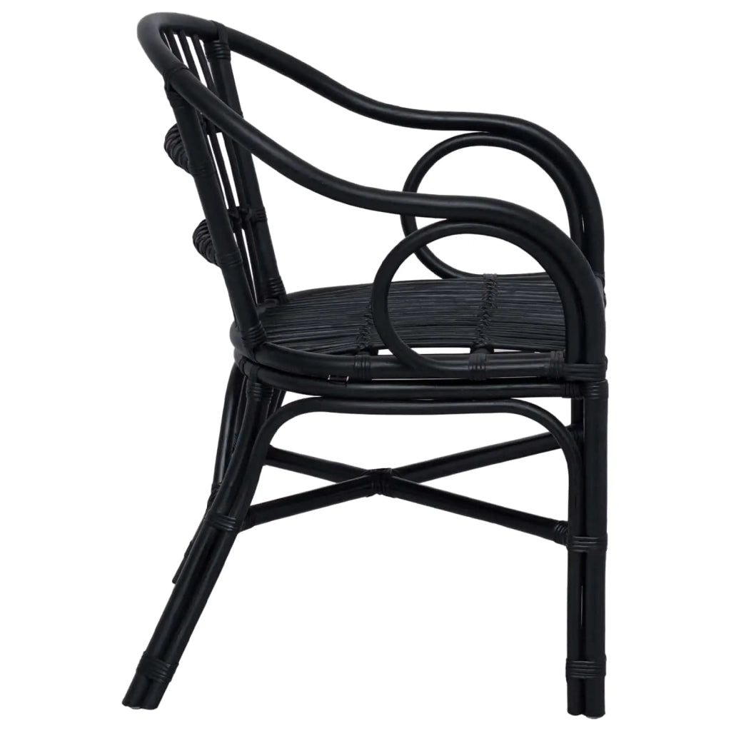 Sedia Impilabile Nero 58 x 60 x 81 cm Rattan