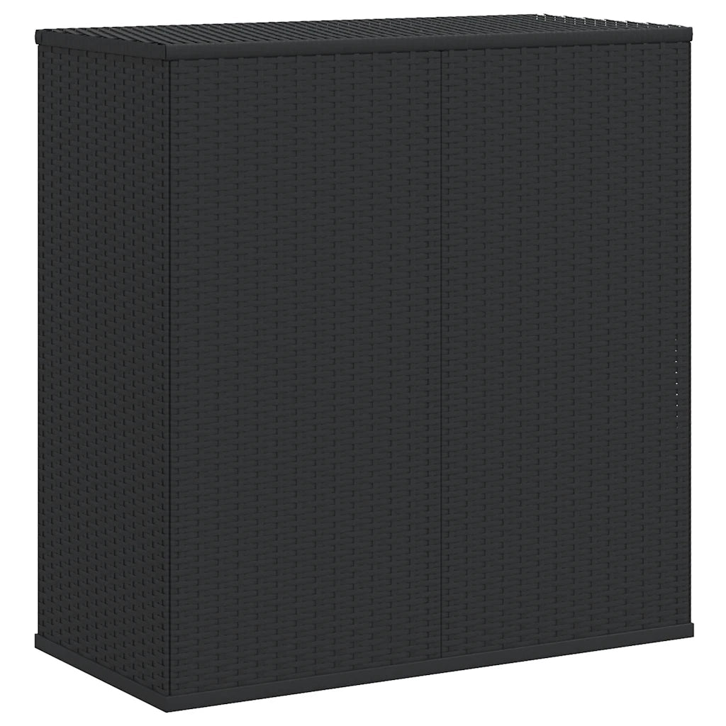 Contenitore Cuscini da Giardino Rattan PE 100x49x103,5 cm Nero cod mxl 68634