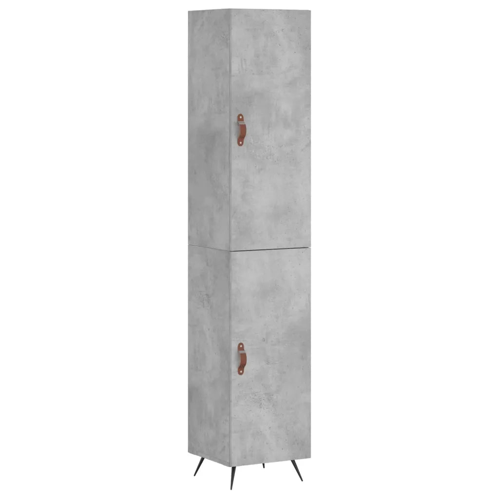 Credenza | Madia | Buffet da pranzo | Armadio da pranzo Grigio Cemento 34,5x34x180 cm in Legno Multistrato