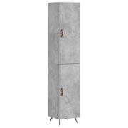 Credenza | Madia | Buffet da pranzo | Armadio da pranzo Grigio Cemento 34,5x34x180 cm in Legno Multistrato