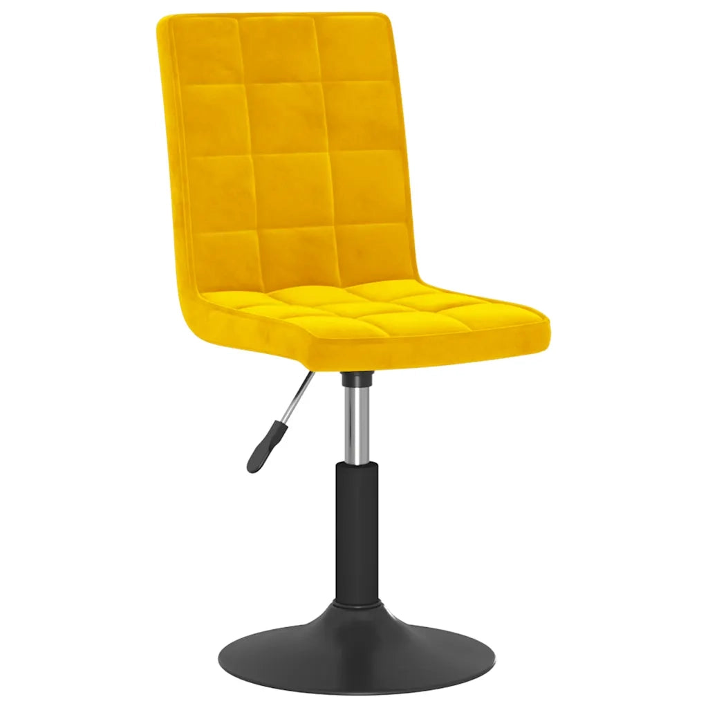 Sedie da Pranzo Girevoli 2 pz Giallo Senape in Velluto 335748