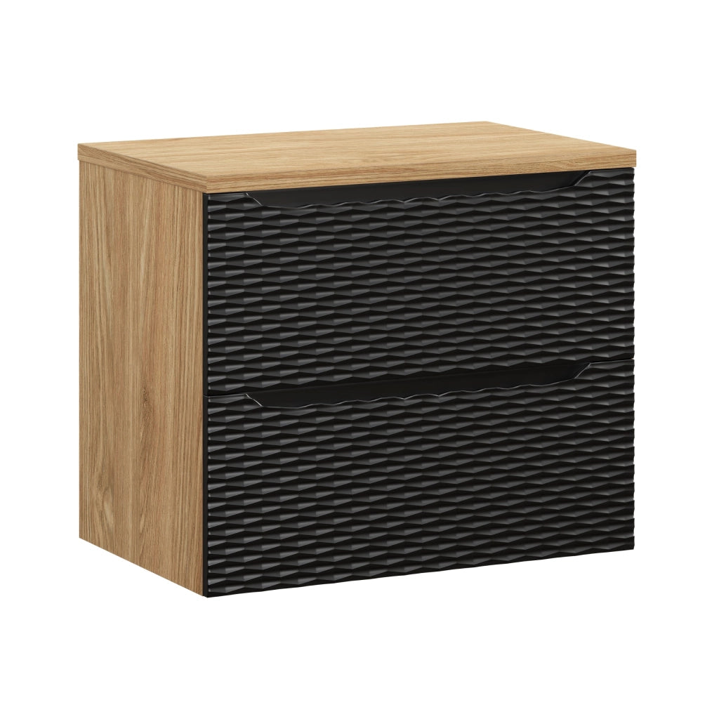 Set mobili bagno 70 cm con piano Ocean Black 70 x 1401 x 46 cm