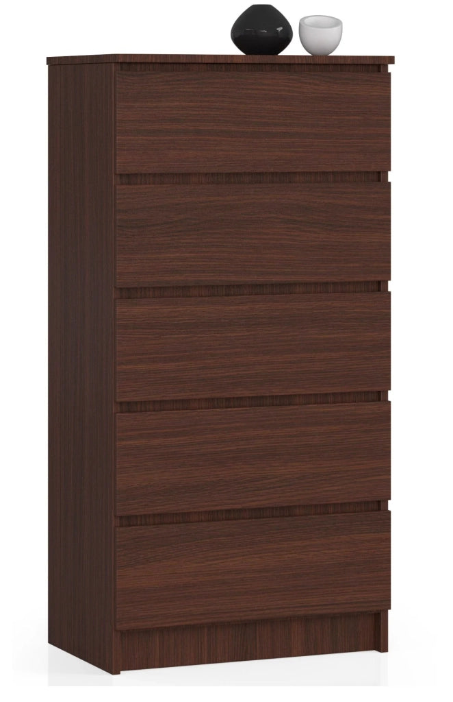 Cassettiera AKORD K60 Cassettiera Wengé 60 cm 5 cassetti 60x40x121 cm