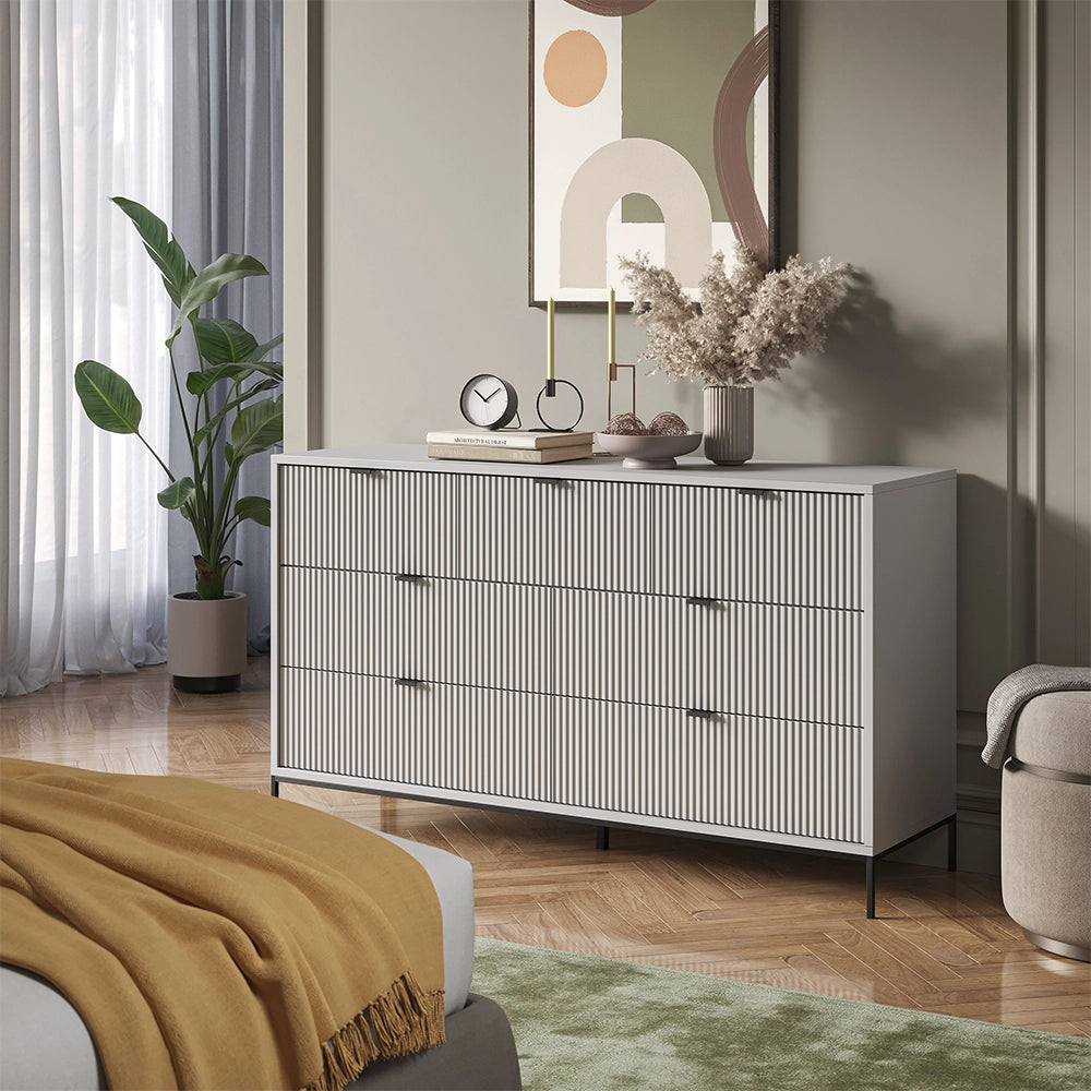 Vicco Cassettiera per camera da letto Grigio 42 x 81 cm