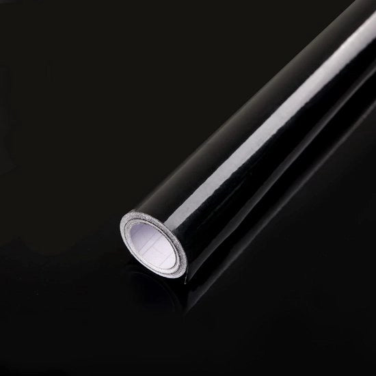 Tappeto autoadesivo in vinile nero 40x300cm - Etichetta acqua resistente per cucina - Decorazione DIY per mobili