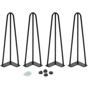 IDMarket - Set di 4 gambe a perno da 40,5 cm per tavolo di design industriale
