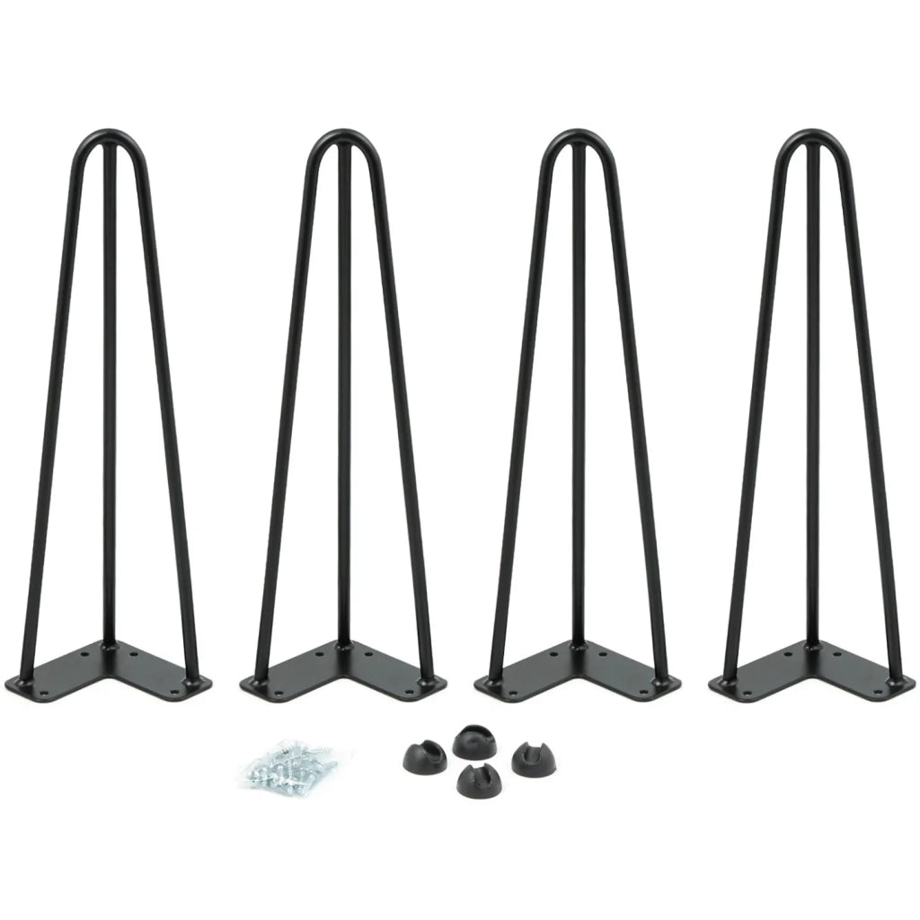 IDMarket - Set di 4 gambe a perno da 40,5 cm per tavolo di design industriale