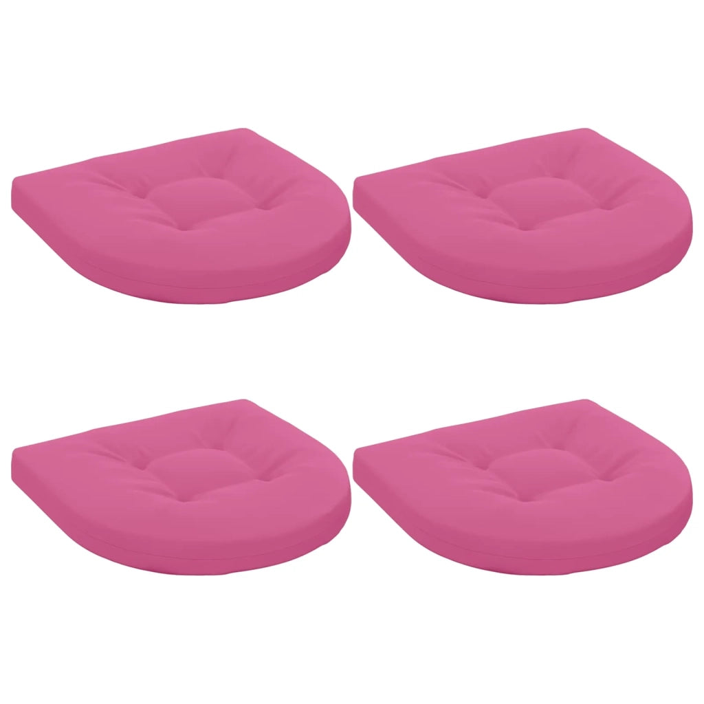Cuscini per Sedia in 4 Pezzi 4 pz 100% Poliestere Rosa 945305