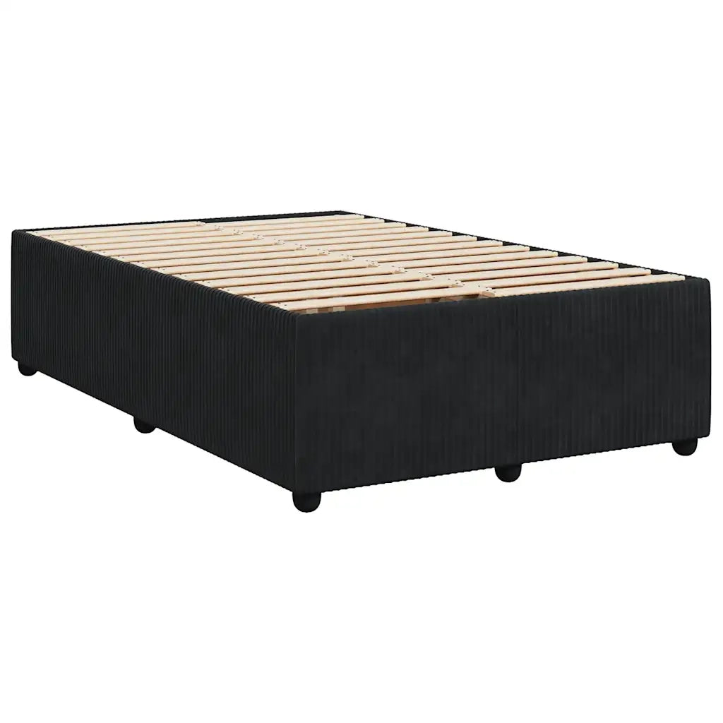 Giroletto a Molle con Materasso Nero 120x200 cm in Velluto 3294612