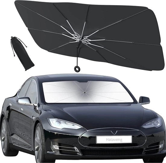 Zonnetenda per Parabrezza - Protezione UV - Maniglia Isolante Termica - Trattamento Rapido di Apertura e Chiusura - Adatto per la maggior parte delle Auto e dei SUV