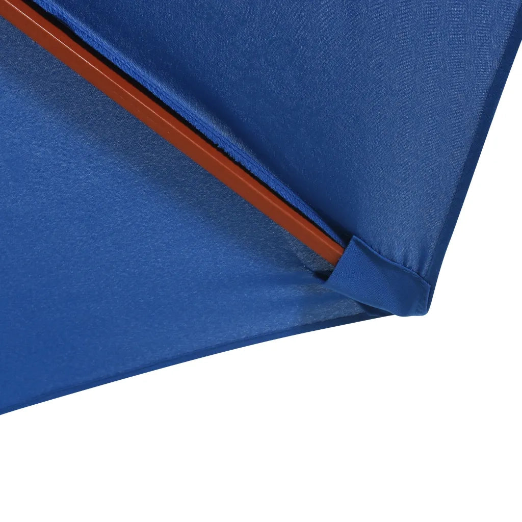 Ombrellone con Palo in Legno 300x258 cm Blu 47125