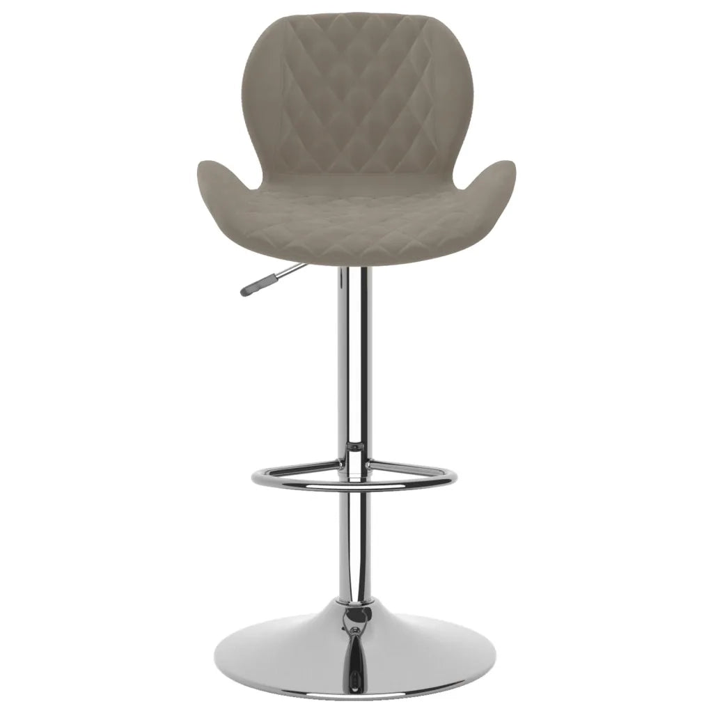 Sgabelli da Bar 2 pz Grigio Chiaro in Velluto cod mxl 55936