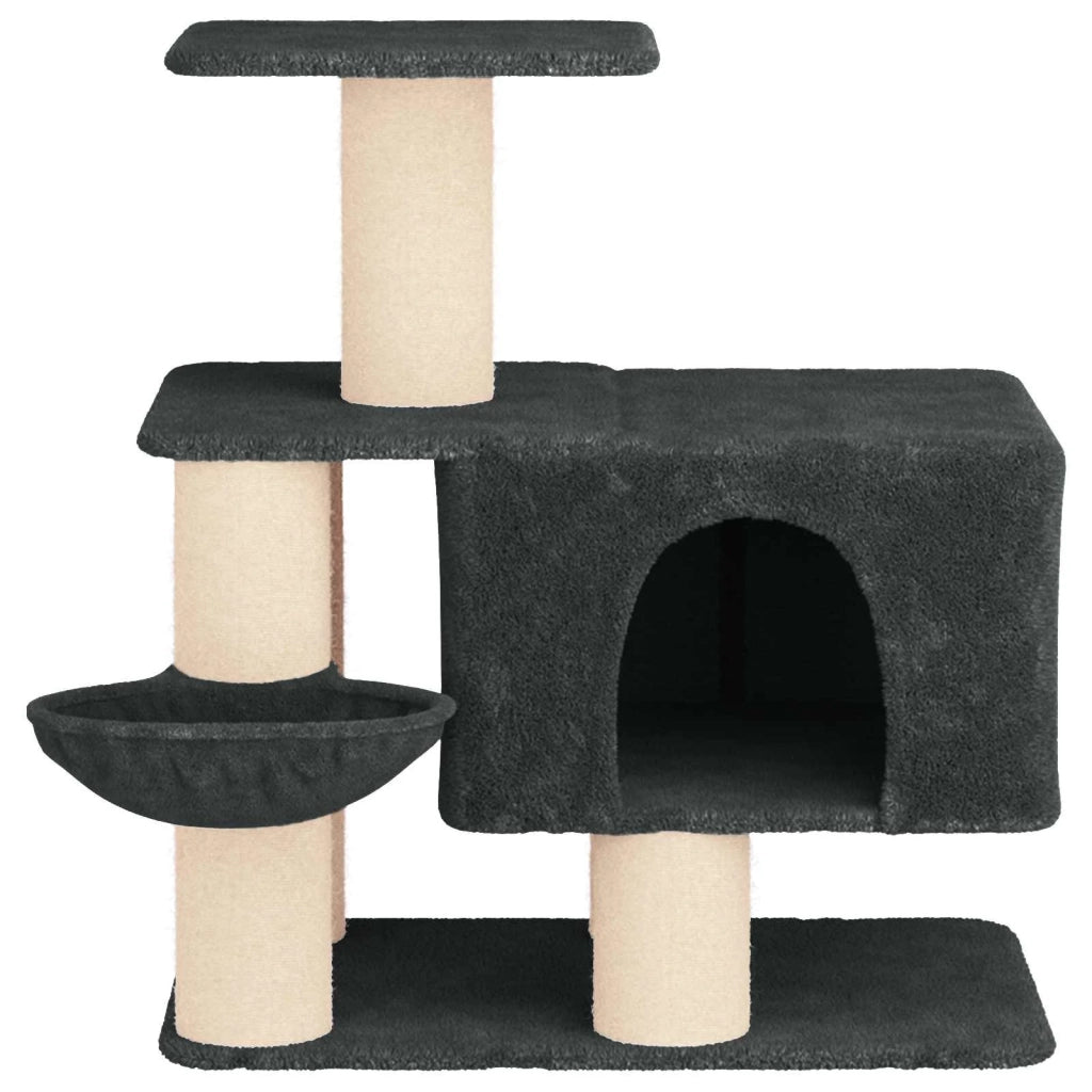 Albero per gatti con pali per graffiare in sisal Grigio Scuro 42033056