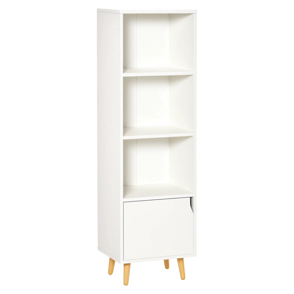 Libreria Scaffale Ripiani Stoccaggio ¨C Zephmum ¨C Bianco Legno 40x30x130