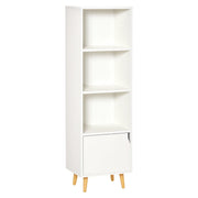 Libreria Scaffale Ripiani Stoccaggio ¨C Zephmum ¨C Bianco Legno 40x30x130