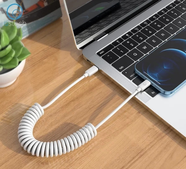 Cavo di Ricarica a Molla USB con Lightning Lostech 120 cm