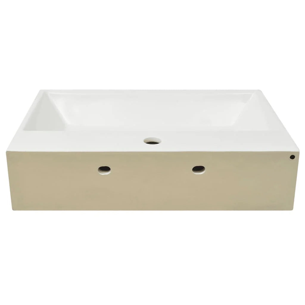 Lavabo in ceramica bianca da 60,5 cm con foro per rubinetto 02_0002534
